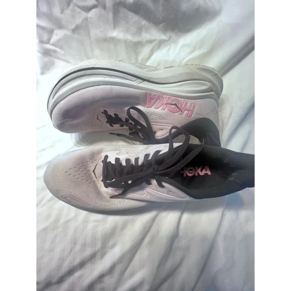 Hoka Clifton 10 Womens Running Shoes Lavender Pink Black 1162031 CTNS Size 11B
